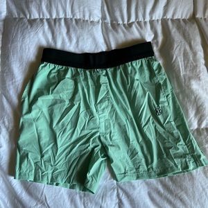 ✨ Nemesis X blue workout shorts size L with zipper on back pocket